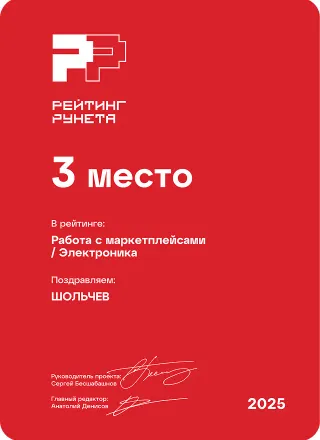 3 место - Работа с маркетплейсами / Электроника