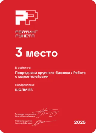 3 место - Продвижение крупного бизнеса / Работа с маркетплейсами